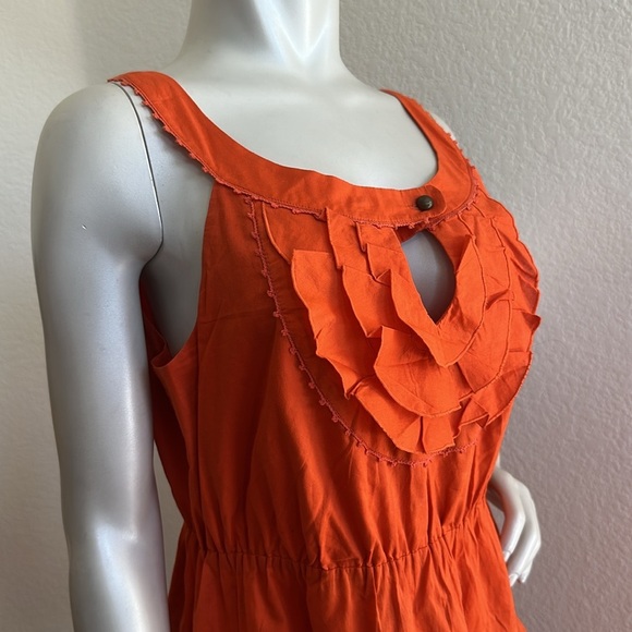 Anthropologie Maeve Terasina Orange Dress - Picture 6 of 7